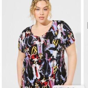 NWT Disney villains T-shirt from TORRID size 0